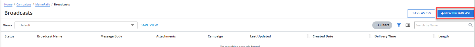 new broadcast button